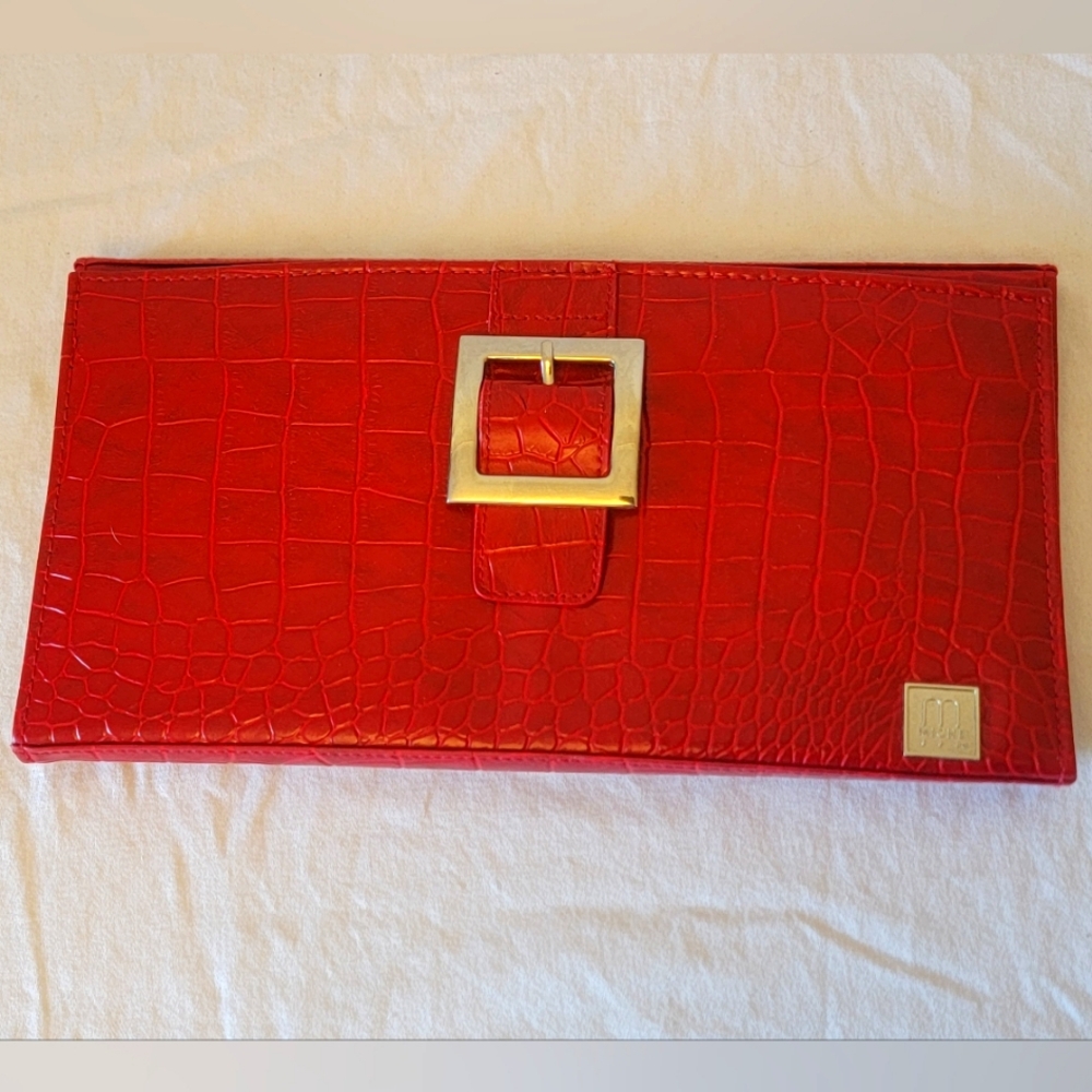 Red Miche Purse Cover with Buckle Detail